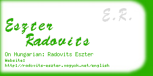 eszter radovits business card